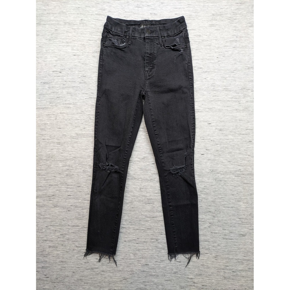 Mother Skinny Jeans Looker Ankle Fray Size 25 Distresed Guilty‎ as Sin Comfy Lux